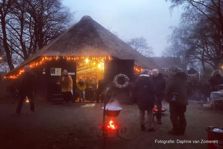 Sfeer bij de kooi op 28 december
