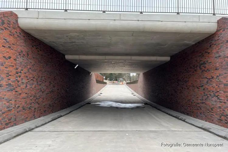 Tunnel stationsomgeving Nunspeet in gebruik