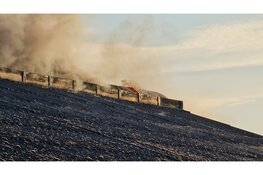 Grote brand in stal aan Mezenbergerweg in Doornspijk