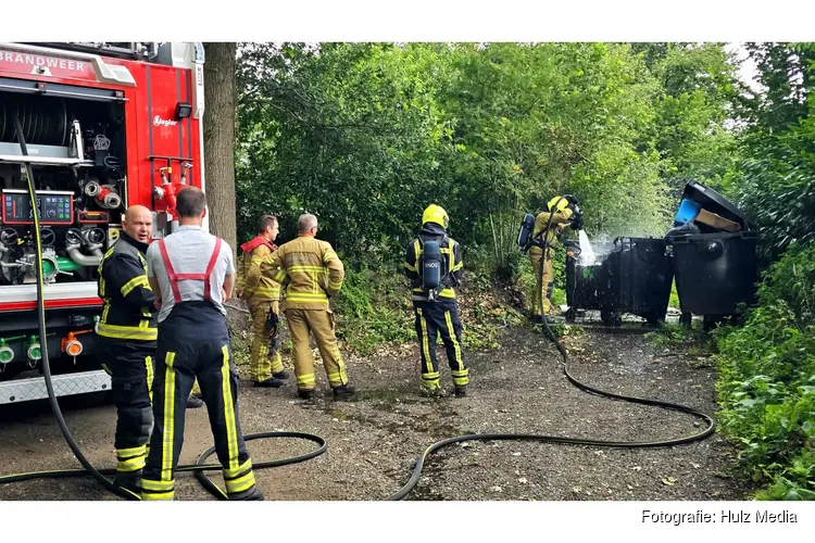 Restafvalcontainer volledig uitgebrand op camping in Nunspeet, bewoners voorkomen erger