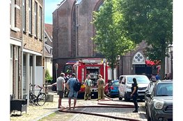 Felle brand op dakterras in binnenstad Harderwijk