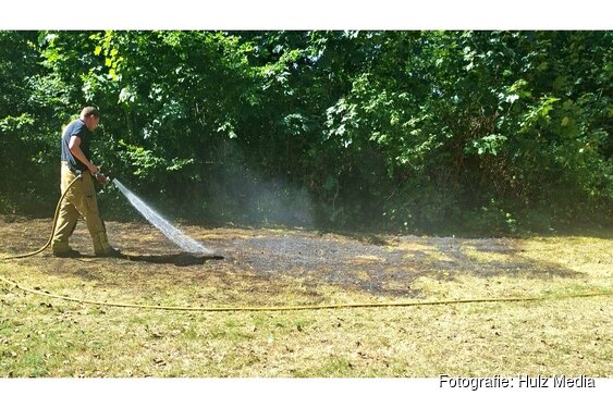 Opnieuw brand gesticht in bossages aan Kuyperstraat in Nunspeet