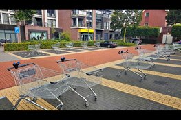 Parkeerplaats in Nunspeet verandert in wagenpark voor winkelkarretjes