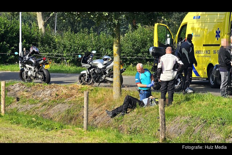 Motorrijder naar ziekenhuis na botsing met auto op Kolmansweg in Nunspeet